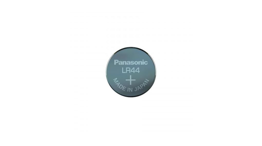 Panasonic LR44 Button Battery, 1.5V, 11.6mm Diameter