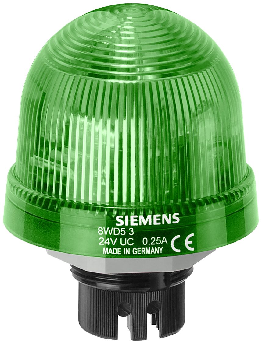 Siemens Green Steady Beacon, 12 → 230 V ac/dc, Bayonet Mount, LED Bulb, IP65