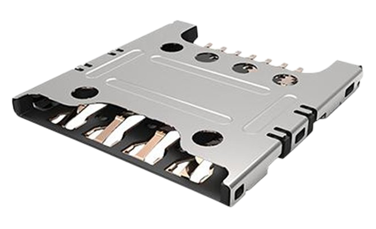 TE Connectivity 8 Way Memory Card Connector With Solder Termination
