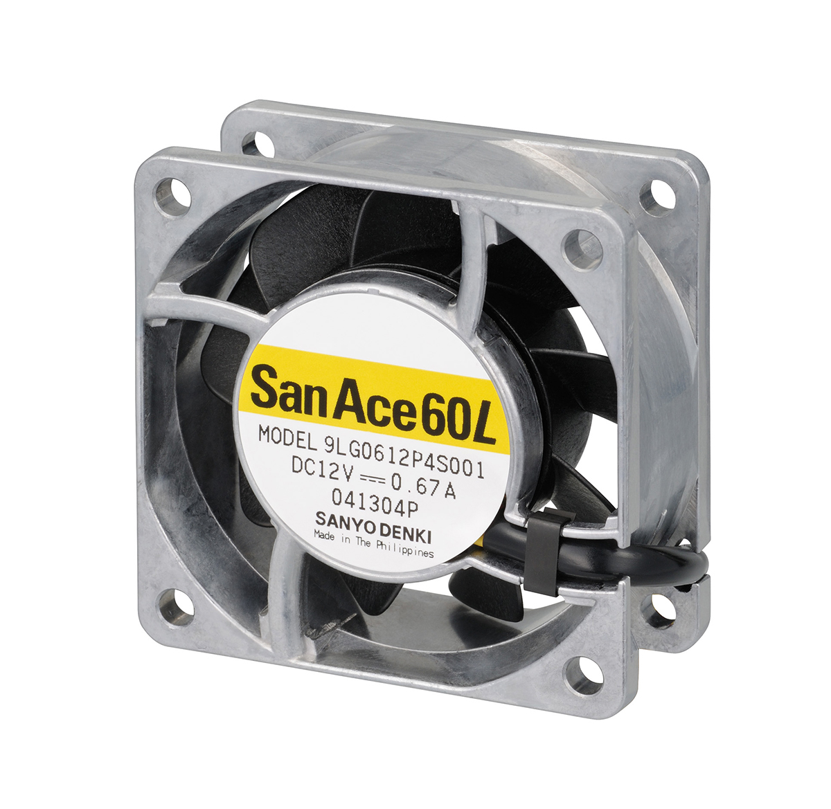 Sanyo Denki 9LG Series Axial Fan, 24 V dc, DC Operation, 65.9m³/h, 4.56W, 190mA Max, 60 x 60 x 25mm