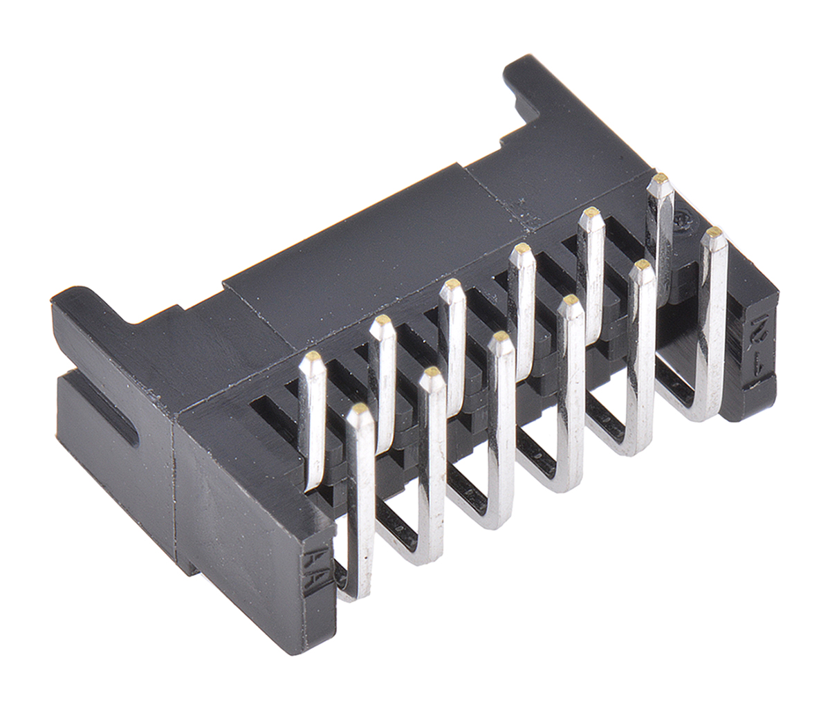 Hirose DF11 Series Right Angle Through Hole PCB Header, 12 Contact(s), 2 mm Pitch, 2 Row, Shrouded