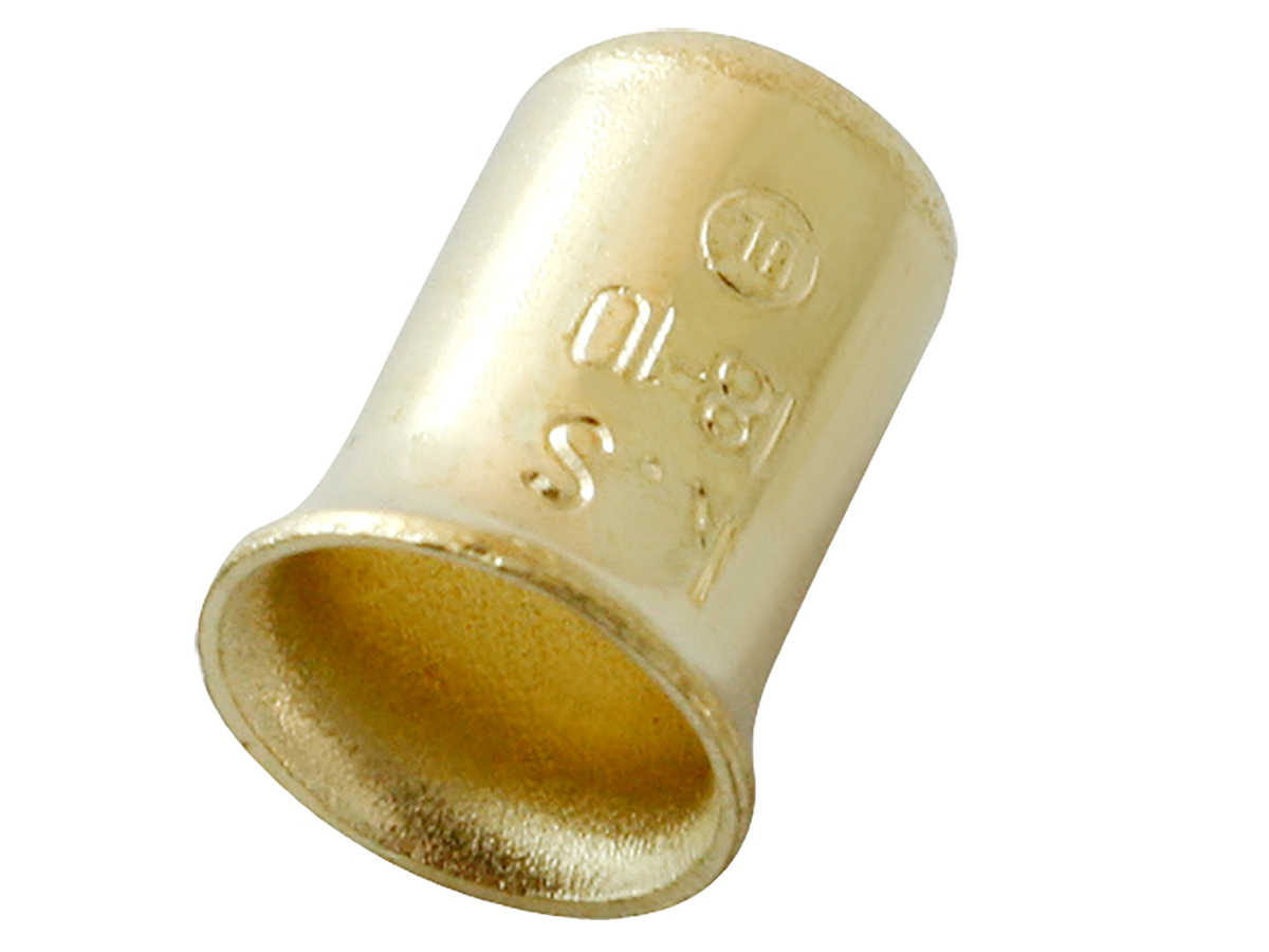 RS PRO Crimp Bootlace Ferrule, 9.5mm Pin Length, 7.5mm Pin Diameter, 10mm² Wire Size
