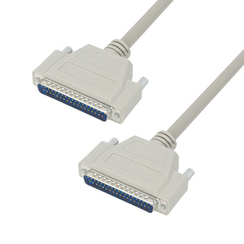 L-Com Male 37 Pin D-sub to Male 37 Pin D-sub Cable assembly, 2.5ft PVC