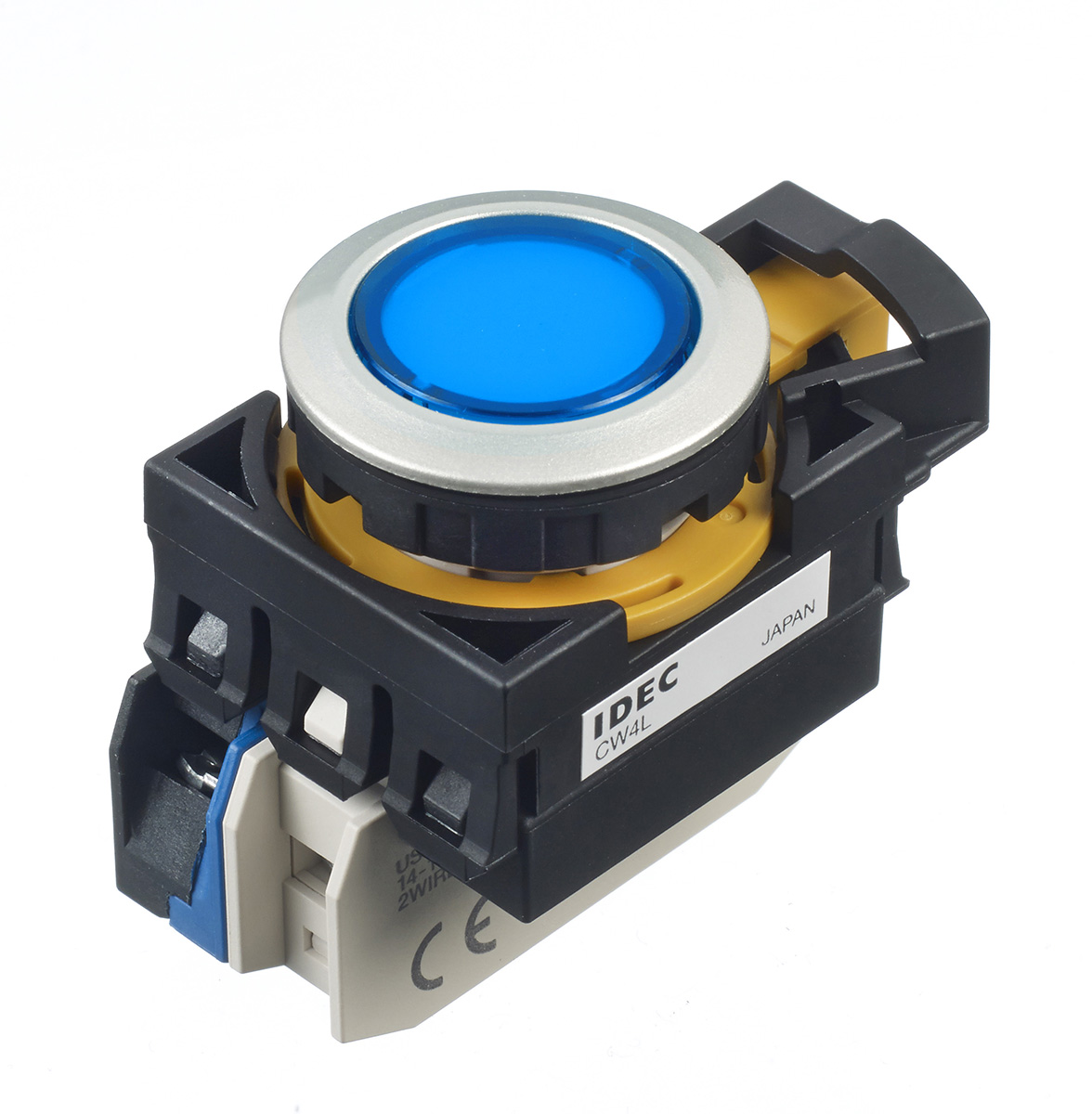 Idec CW Series Illuminated Push Button, Panel Mount, 22mm Cutout, SPST, IP65