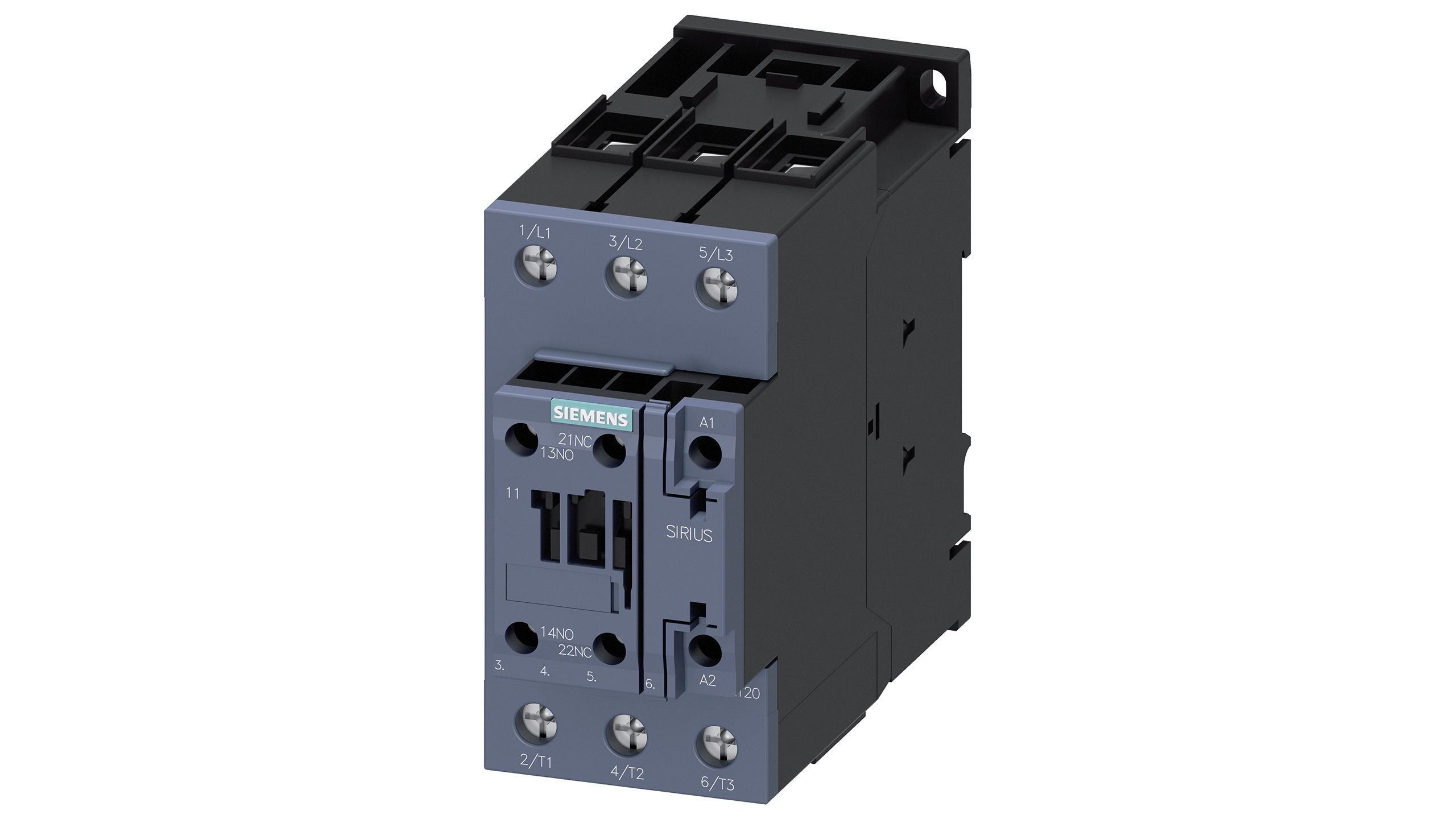 Siemens SIRIUS 3RT Size S2, 3RT2 Contactor, 230 V ac Coil, 3-Pole, 80 A, 37 kW, 1NO + 1NC, 400 V ac