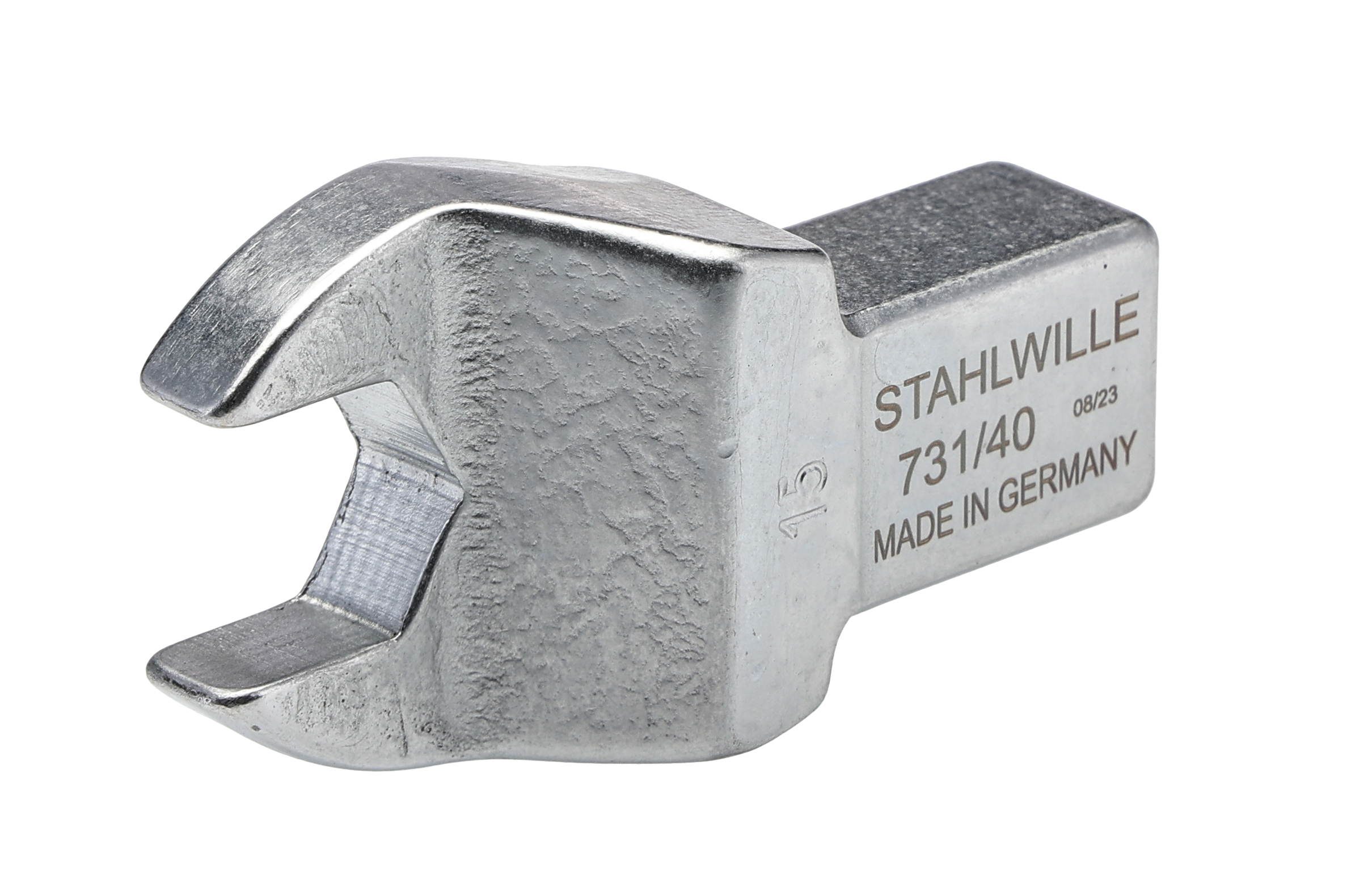 STAHLWILLE 731/40 Series Open Ended Insert Insertion Wrench, 15 mm, 14 x 18mm Insert, Chrome Plated Finish