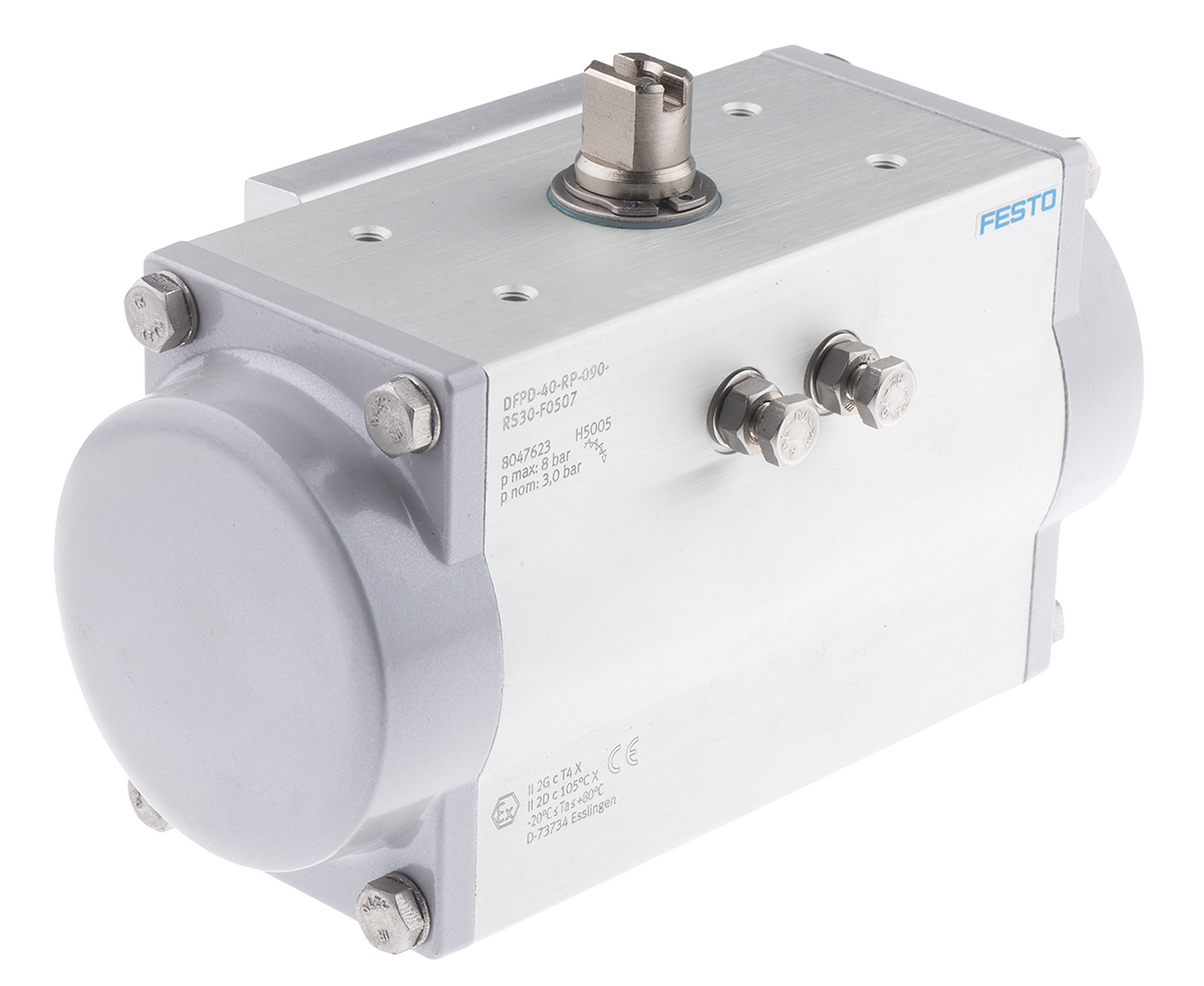 Festo DFPD Series 8 bar Single Action Pneumatic Rotary Actuator, 90° Rotary Angle