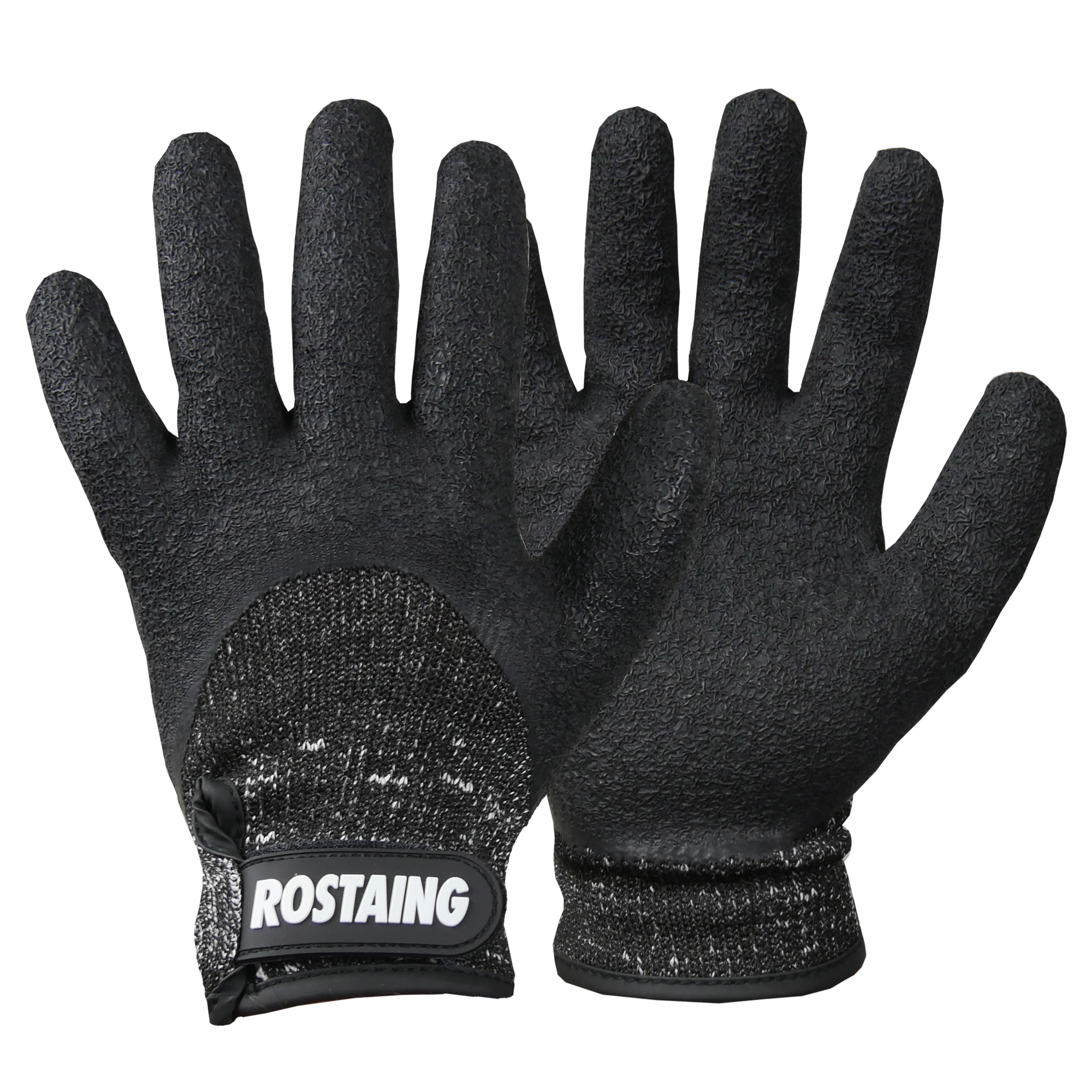 Rostaing MACPRO Black High Performance Polyethylene, Polyamide Work Gloves, Size 8, Latex Coating