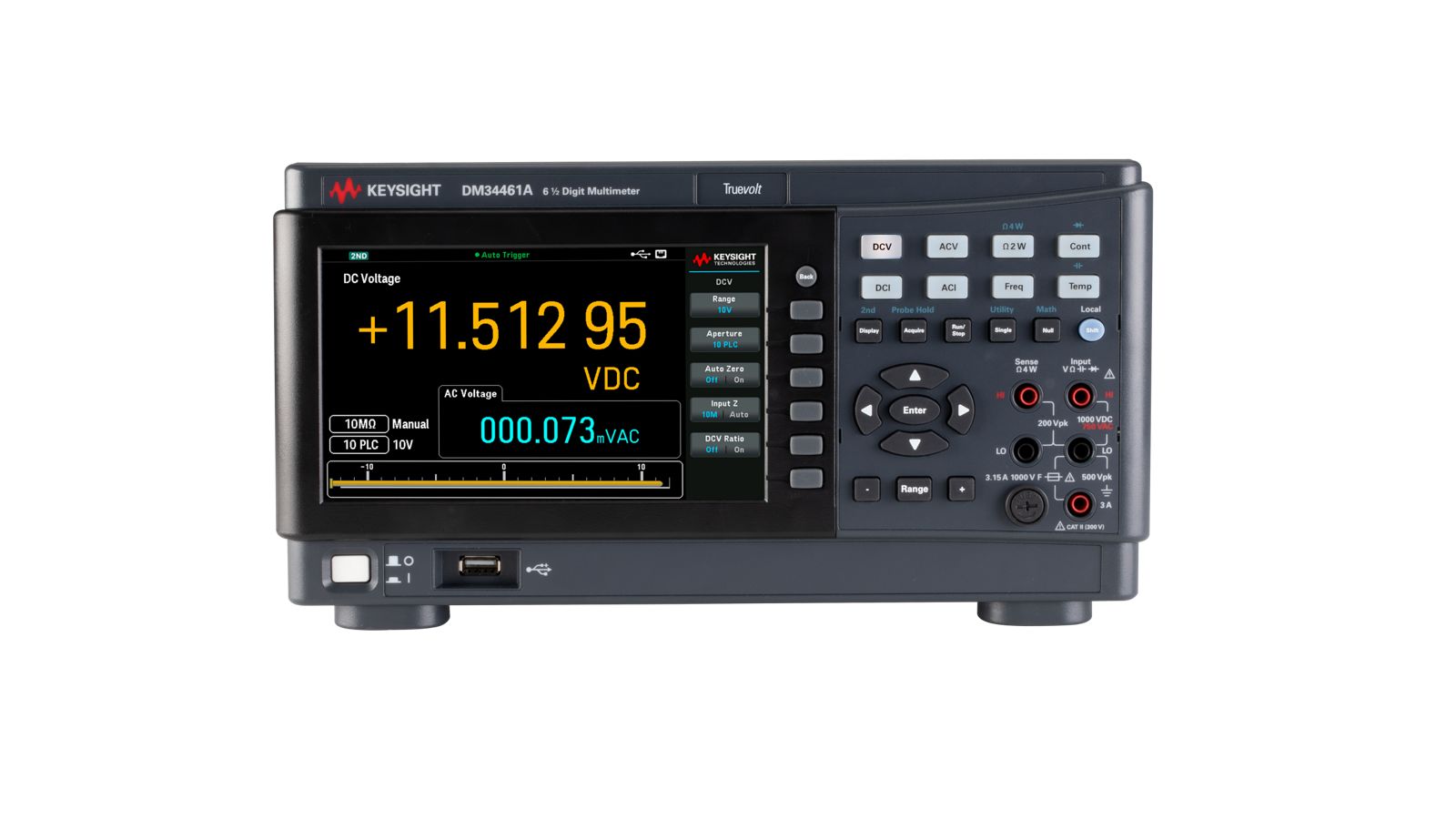 Keysight Technologies DM34461A Graphic Colour Digital Multimeter, True RMS, 3A ac Max, 3A dc Max, 750V ac Max - UKAS
