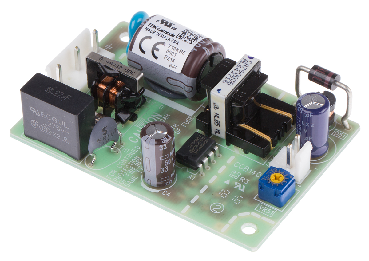 TDK-Lambda Switching Power Supply, ZWS10B-12, 12V dc, 900mA, 10.8W, 1 Output, 120 → 370 V dc, 85 → 265 V