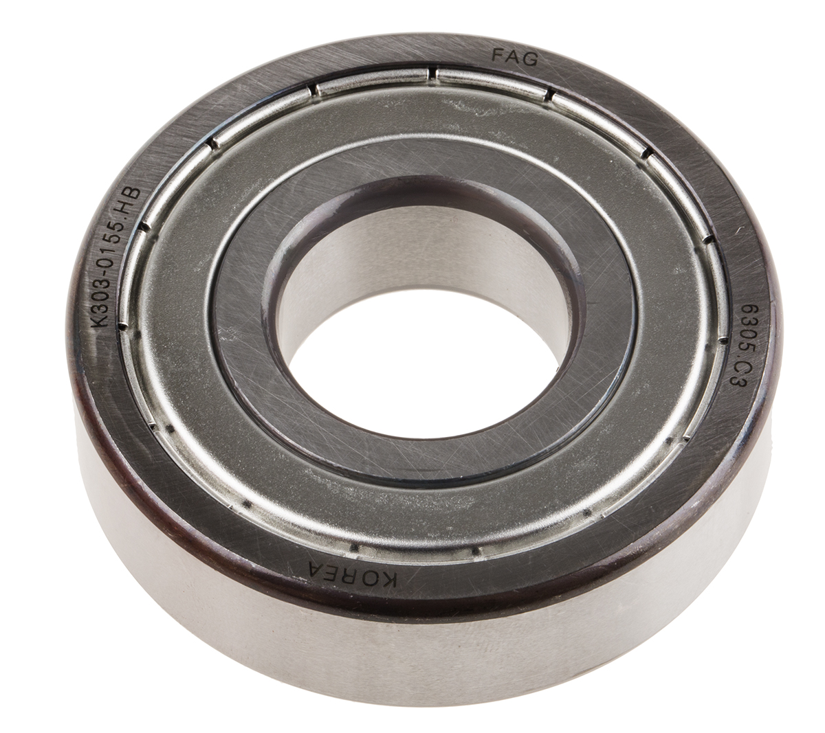 FAG 6305-2Z-C3 1 Row Ball Bearing - 25 mm ID, 62 mm OD