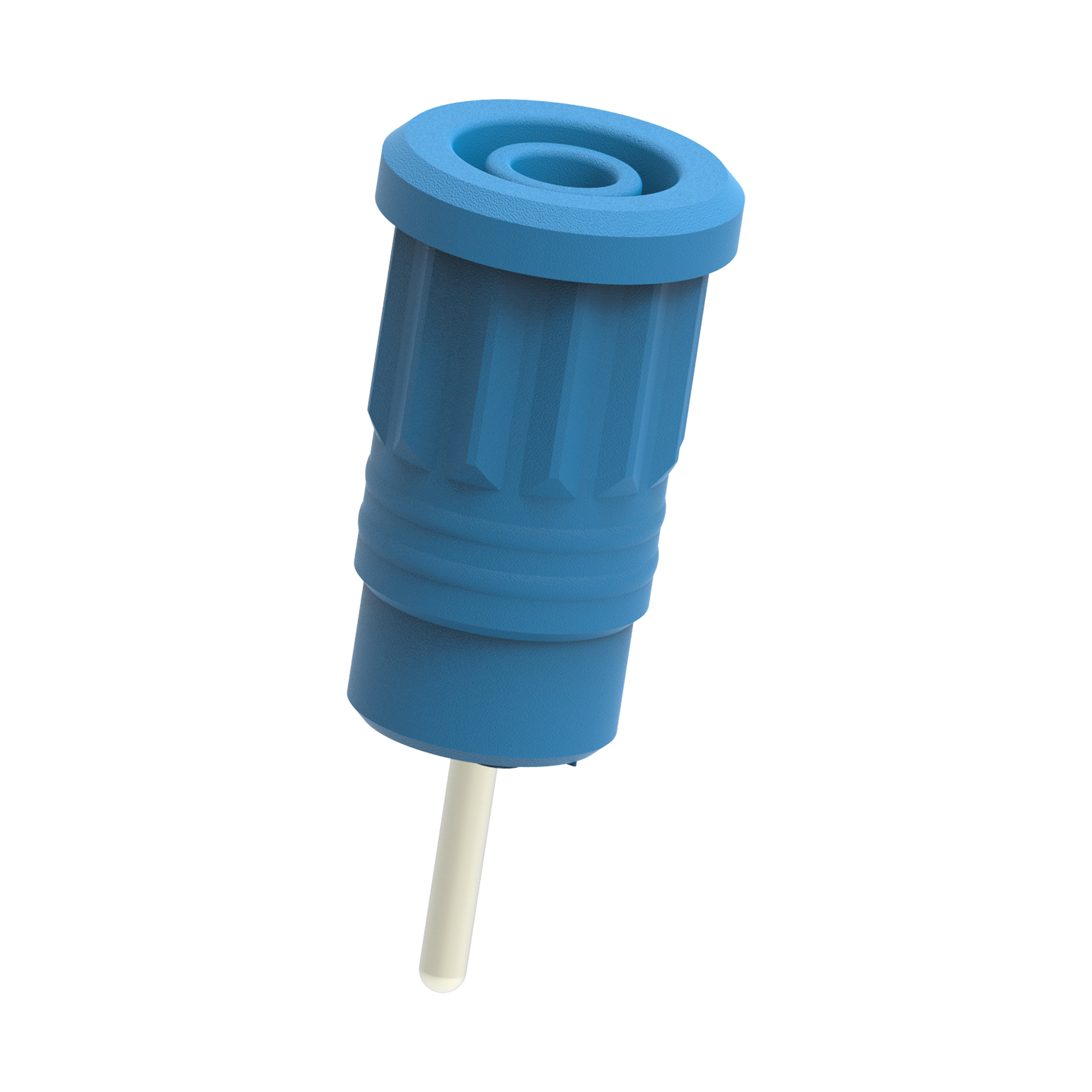 Electro PJP Blue Female Banana Socket, 4 mm Connector, Press Fit Termination, 36A, 1kV, Nickel Plating