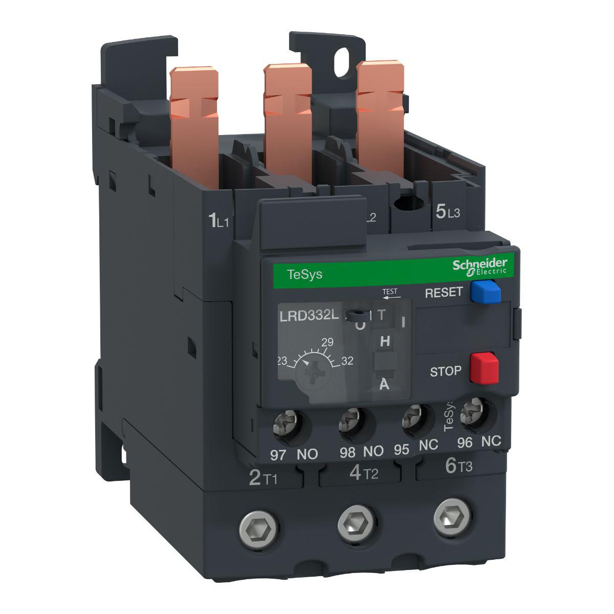 Schneider Electric Thermal Overload Relay 1 NO + 1 NC, 23 → 32 A F.L.C, 5 A Contact Rating, TeSys