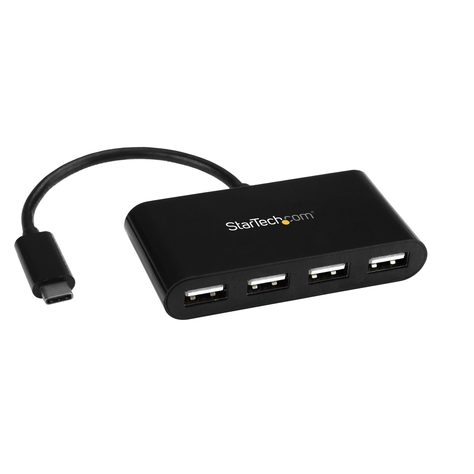StarTech.com 4 Port USB 2.0 USB A, USB C  Hub, USB Bus Powered, 175 x 80 x 14mm