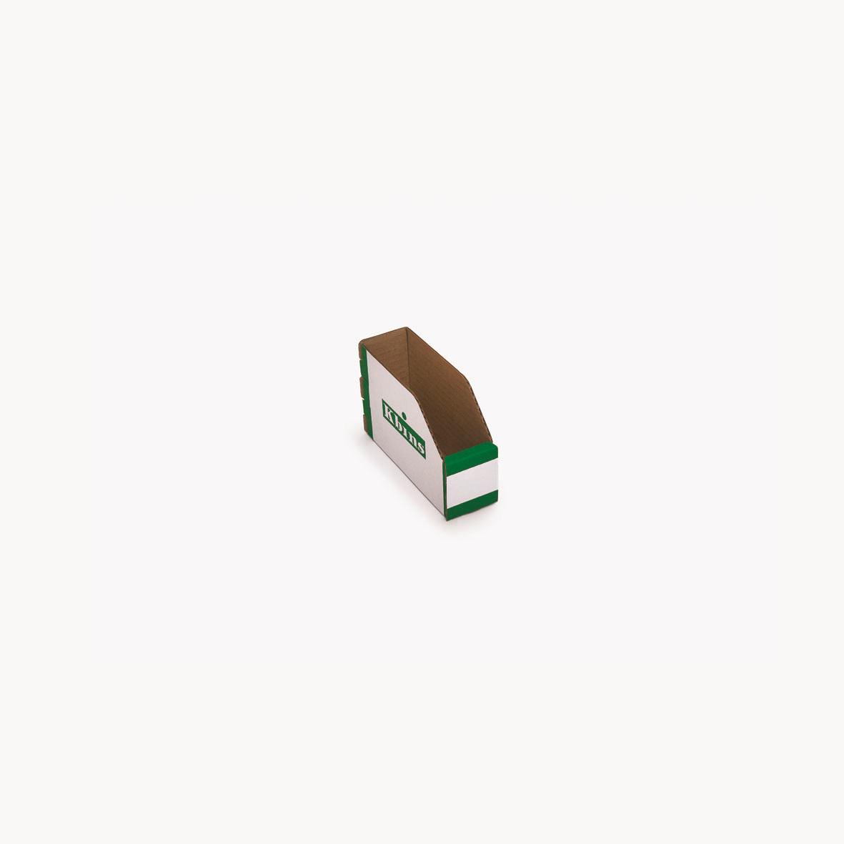 Kbins Cardboard Recycle Bin, 150mm x 50mm x 100mm, Green, White