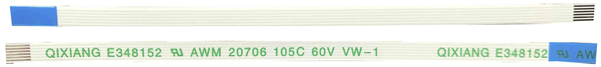 RS PRO FFC Ribbon Cable, 6-Way, 0.5mm Pitch, 100mm Length