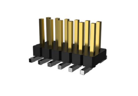 Amphenol Communications Solutions Minitek127 Series Straight Surface Pin Header, 4 Contact(s), 1.27 mm Pitch, 2 Row,