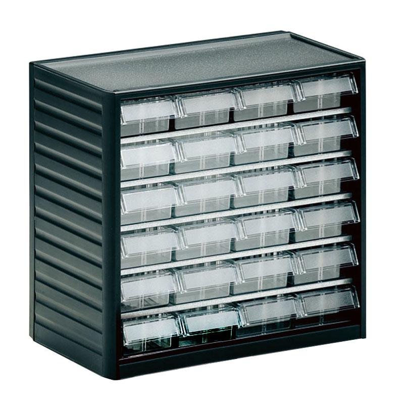 Treston 24 Drawer Storage Unit, PP, 290mm x 310mm x 180mm, Grey