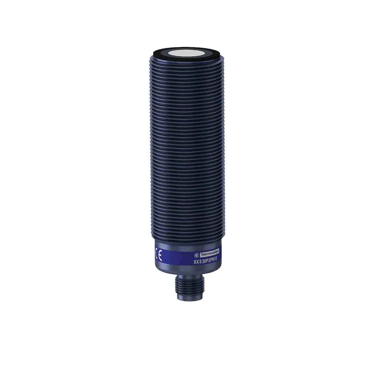 Telemecanique Sensors Ultrasonic Threaded Barrel Proximity Sensor, M30, 2 m Detection, PNP NO/NC, 12 → 24 V dc