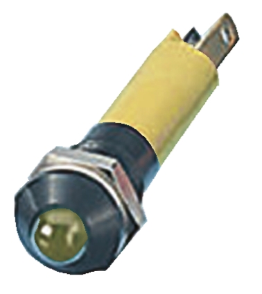 CML Innovative Technologies Yellow Panel Mount Indicator, 24V, 8mm Mounting Hole Size, Solder Tab Termination, IP67