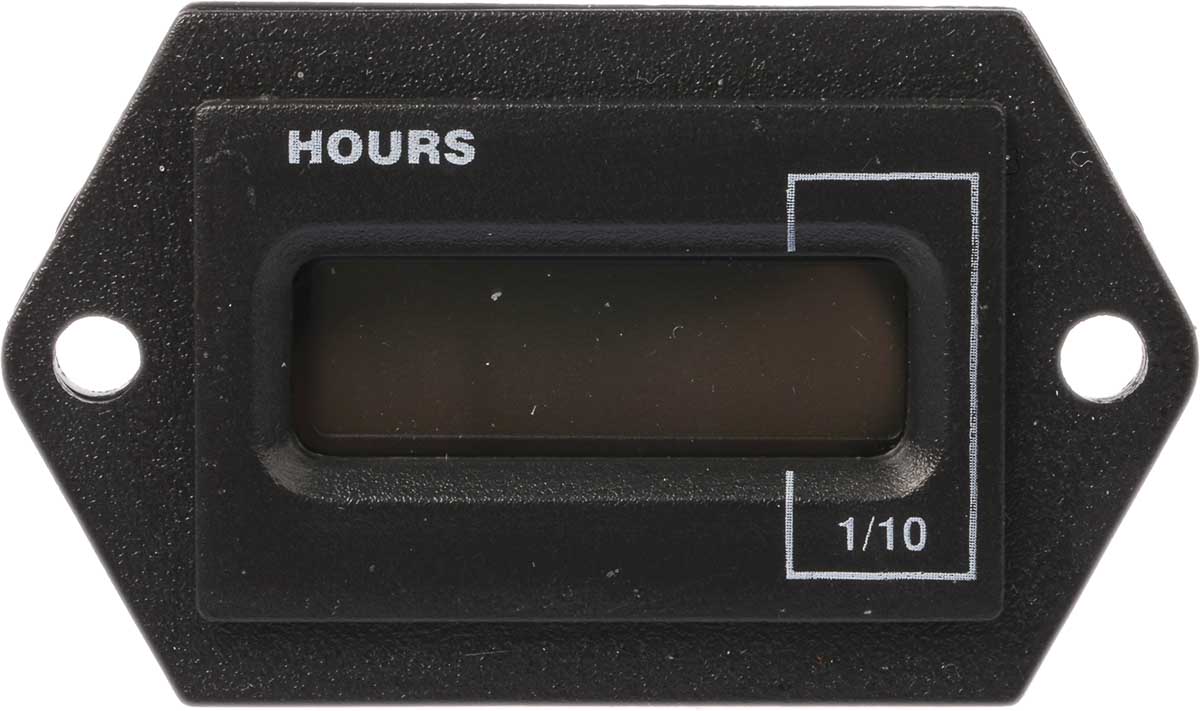 Curtis Hour Meter, 6 Digit LCD, 12 → 48 V dc, 20 → 60 V ac