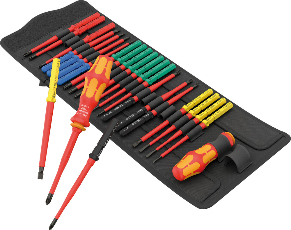 Wera Hexagon, Phillips, Pozidriv, Slotted, Torx Bit Holder Screwdriver, 26-Piece