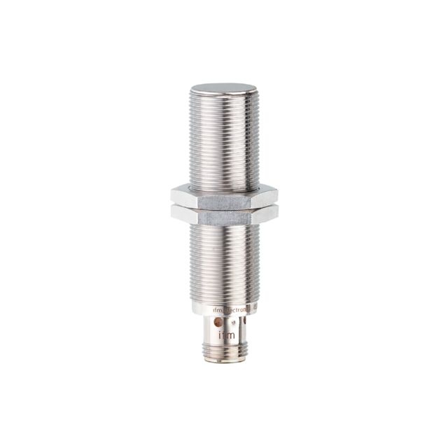 ifm electronic Inductive Threaded Barrel Proximity Sensor, M18, 5 mm Detection, PNP NO, 10 → 30 V dc