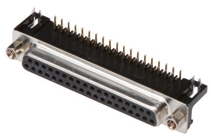 ASSMANN WSW A-DF 37 Way Right Angle Through Hole D-sub Connector Socket, 2.77mm Pitch, with 4-40 UNC Screwlocks