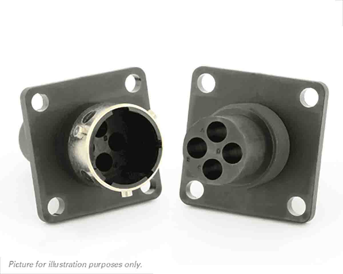 Souriau Sunbank by Eaton Circular Connector, 4 Contacts, Flange, Standard Connector, Plug, Male, IP65, UTG Series