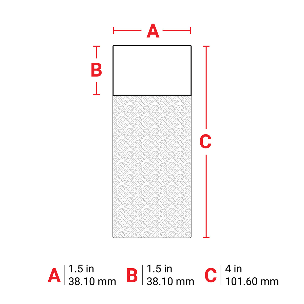 Brady B-417 White, Transparent Label, 38.10mm Width, 38.10mm Height, 100 Qty
