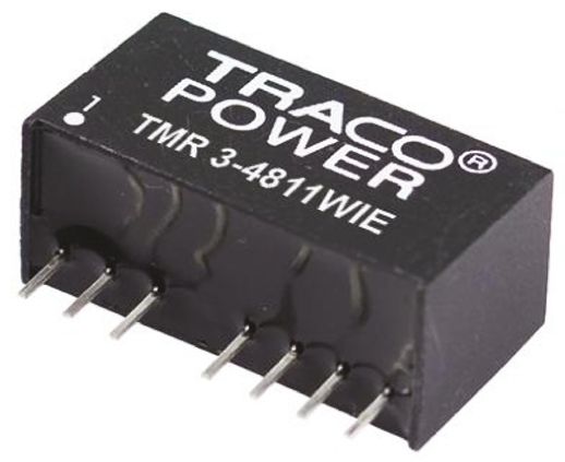 TRACOPOWER TMR 3WIE DC-DC Converter, 12V dc/ 250mA Output, 18 → 75 V dc Input, 3W, Through Hole, +85°C Max Temp
