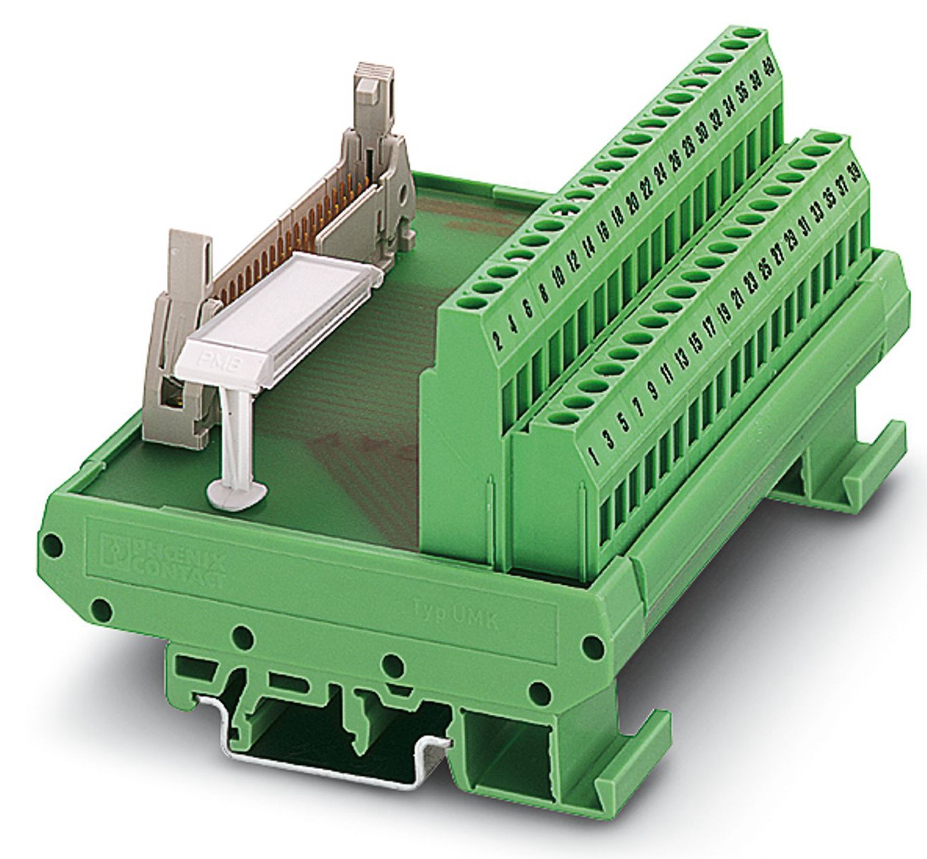 Phoenix Contact 26-Contact Male Interface Module, Flat Ribbon Cable Connector, DIN Rail Mount, 1A