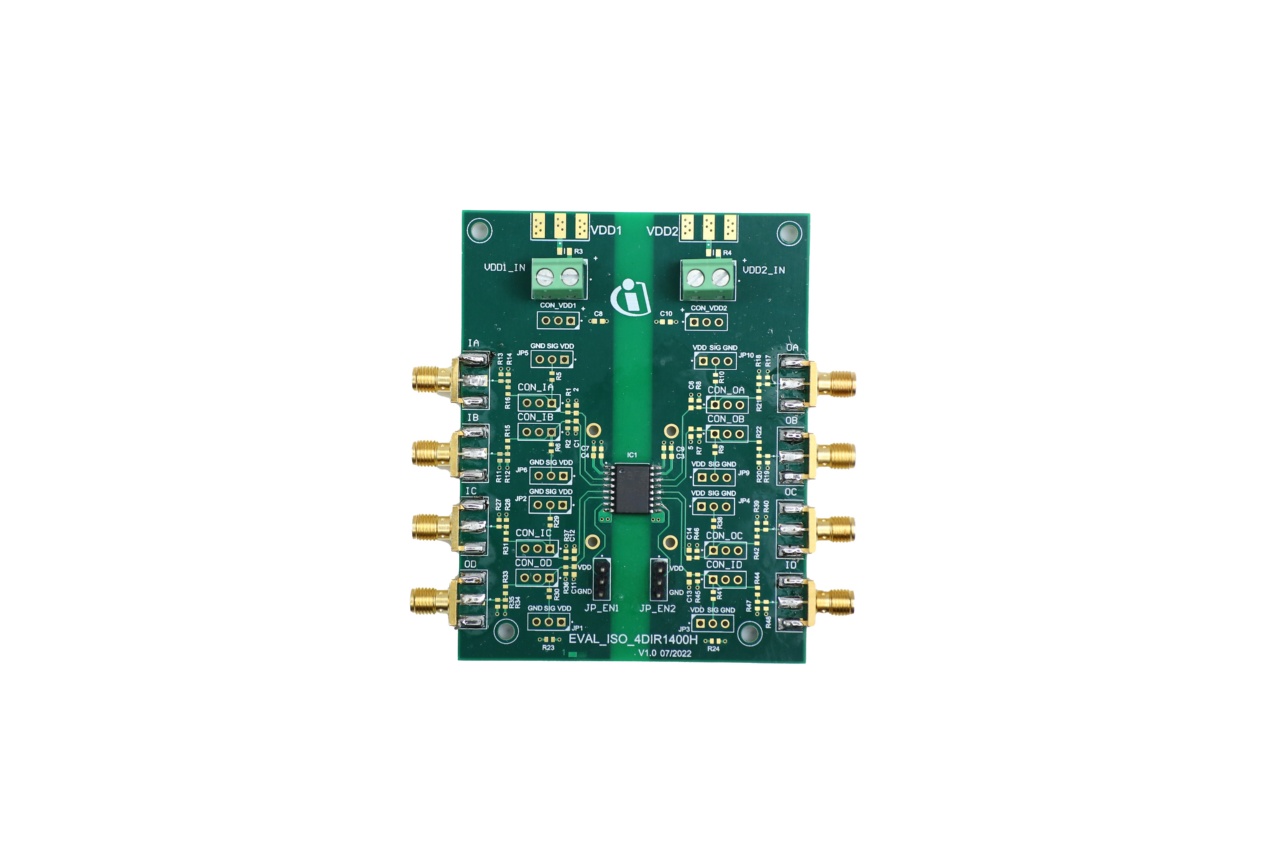 Infineon EVAL ISO 4DIR1400H Evaluation Board for EVAL_ISO_4DIR1400H for Infineon ISOFACE Quad-Channel Digital Isolators