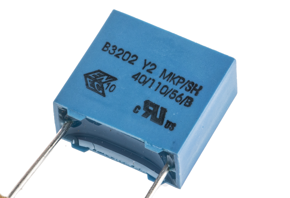 EPCOS B32021 Polypropylene Film Capacitor, 300V ac, ±20%, 10nF, Through Hole