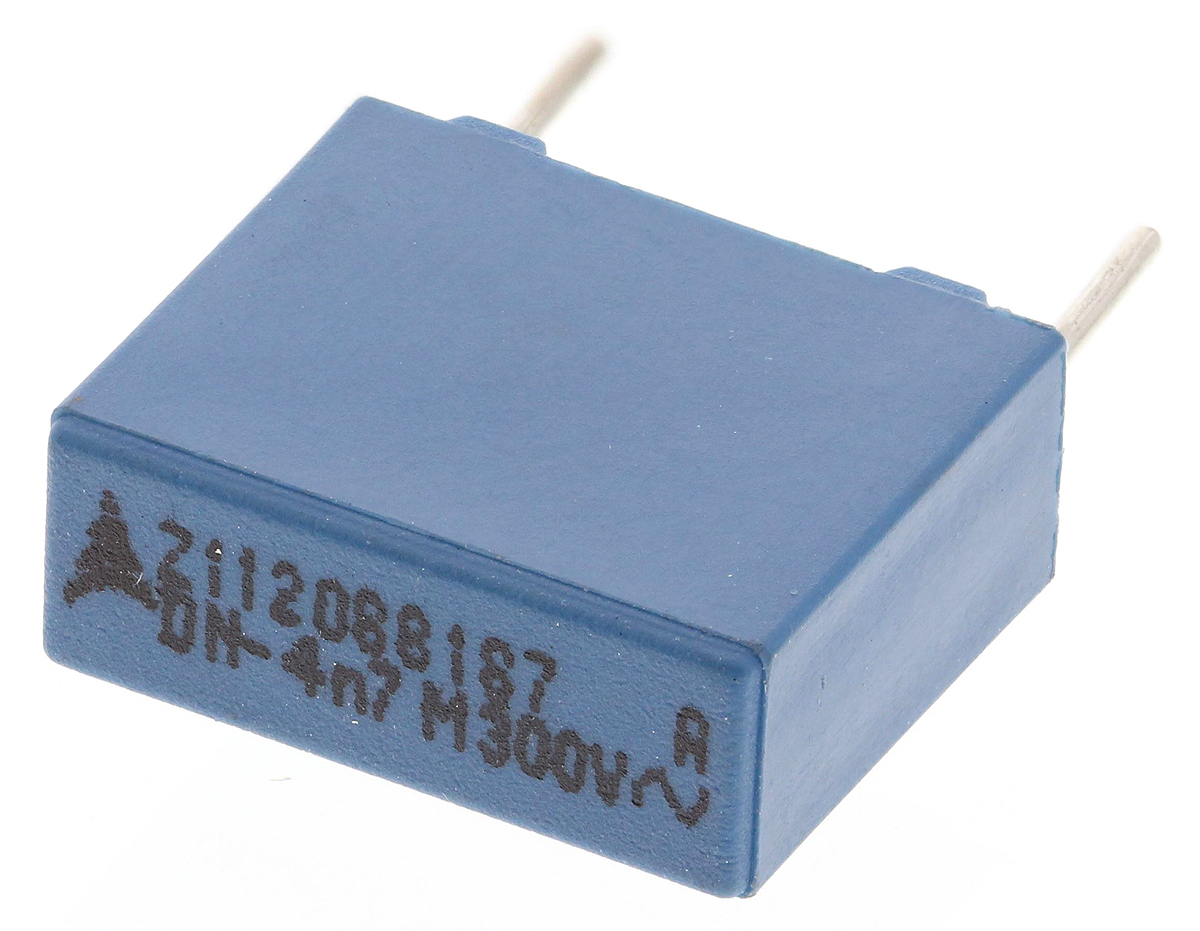 EPCOS B32021 Polypropylene Film Capacitor, 300V ac, ±20%, 4.7nF, Through Hole