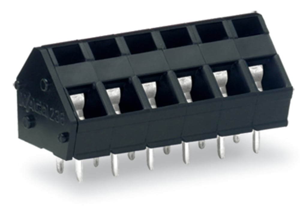 WAGO 236 Series PCB Terminal Block, 3-Contact, 5mm Pitch, Through Hole Mount, 1-Row, Cage Clamp Termination