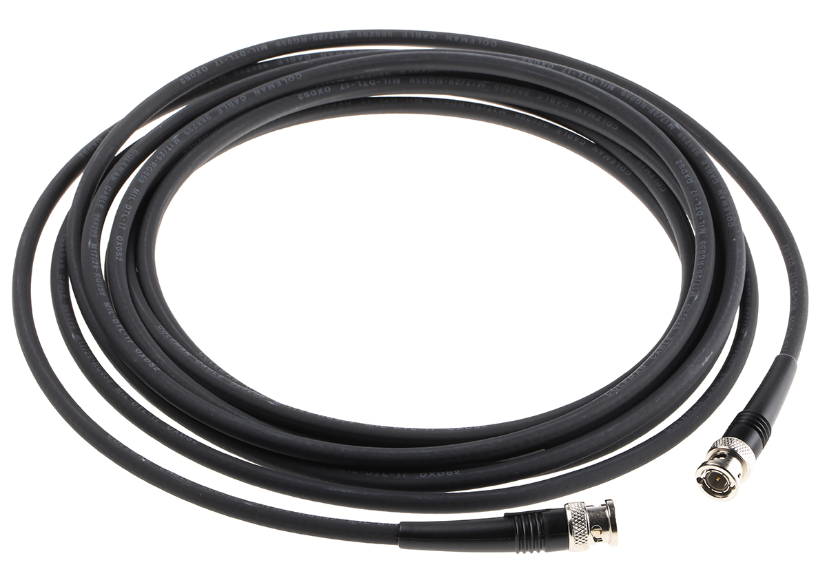 Radiall Cable Assembly Series Male BNC to Male BNC, 5 m 75 Ω