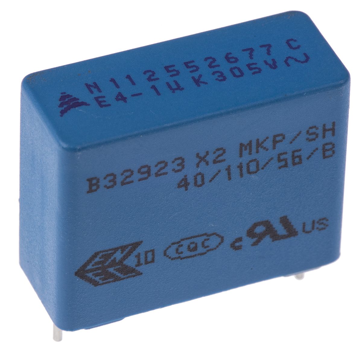 EPCOS B32923C Polypropylene Film Capacitor, 305V ac, ±10%, 1μF, Through Hole