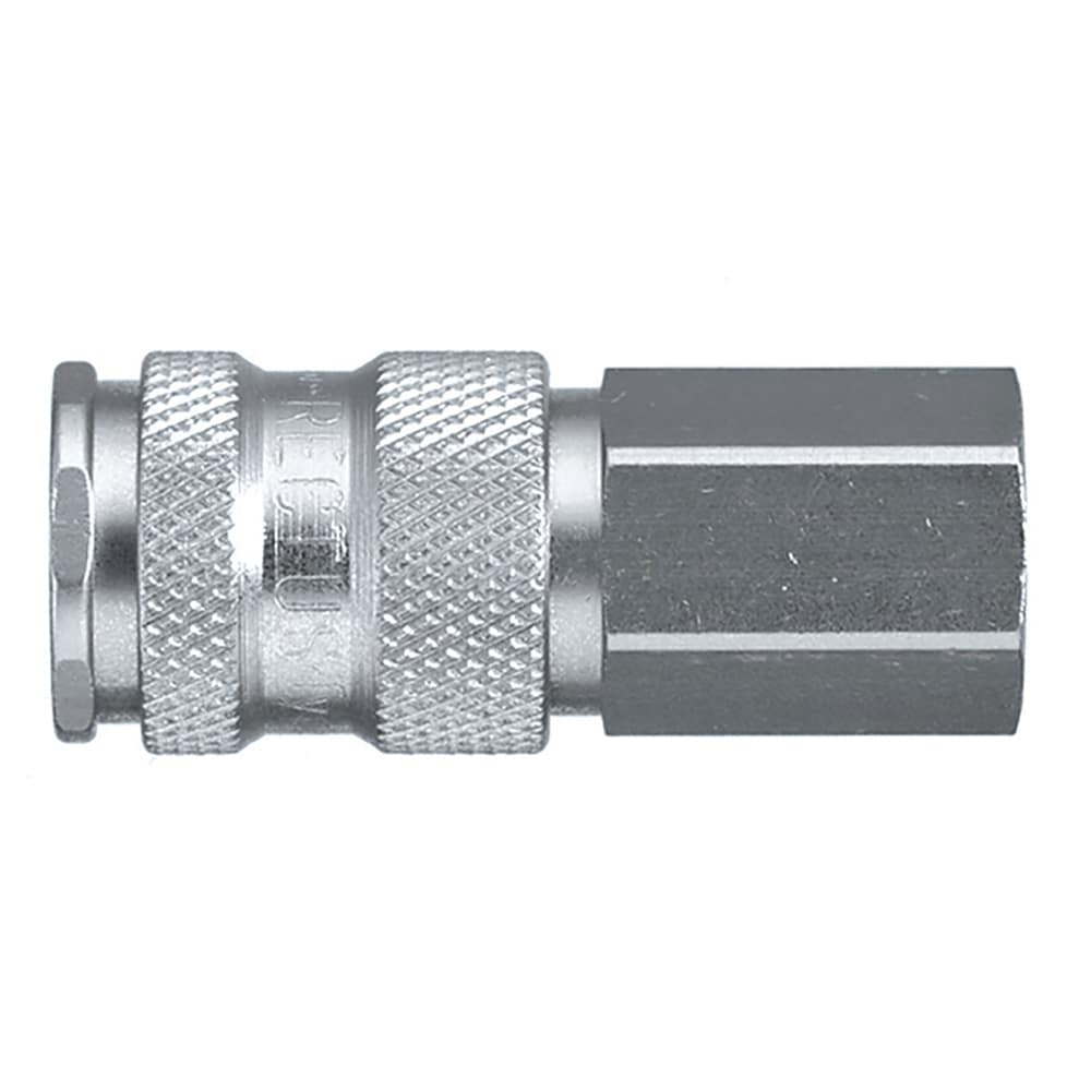Legris 304 Stainless Steel Female Pneumatic Quick Connect Coupling, 1/4 in Female 23mm Female Thread