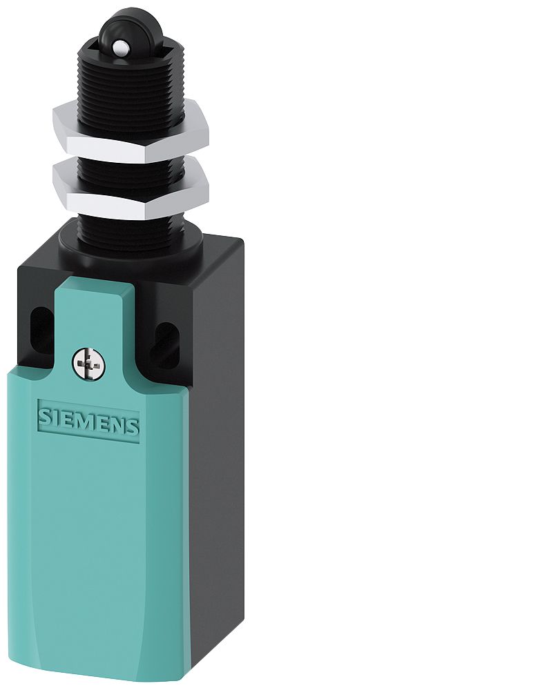 Siemens 3SE5 Series Roller Plunger Limit Switch, 1NC/1NO, IP65, Plastic Housing, 400V ac Max, 4A Max