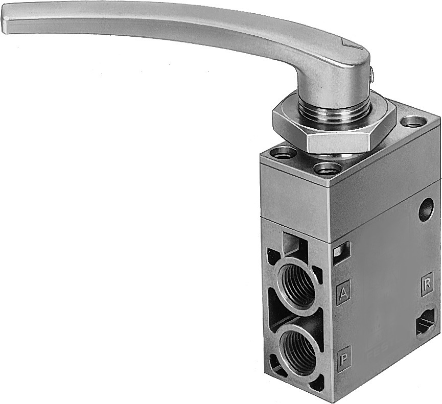 Festo Lever 3/2, Bistable Pneumatic Manual Control Valve H-3 Series, G 1/4, G 1/4, 8987