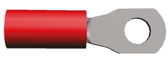 TE Connectivity, PIDG Insulated Ring Terminal, M2.5 Stud Size, 0.25mm² to 1.6mm² Wire Size, Red