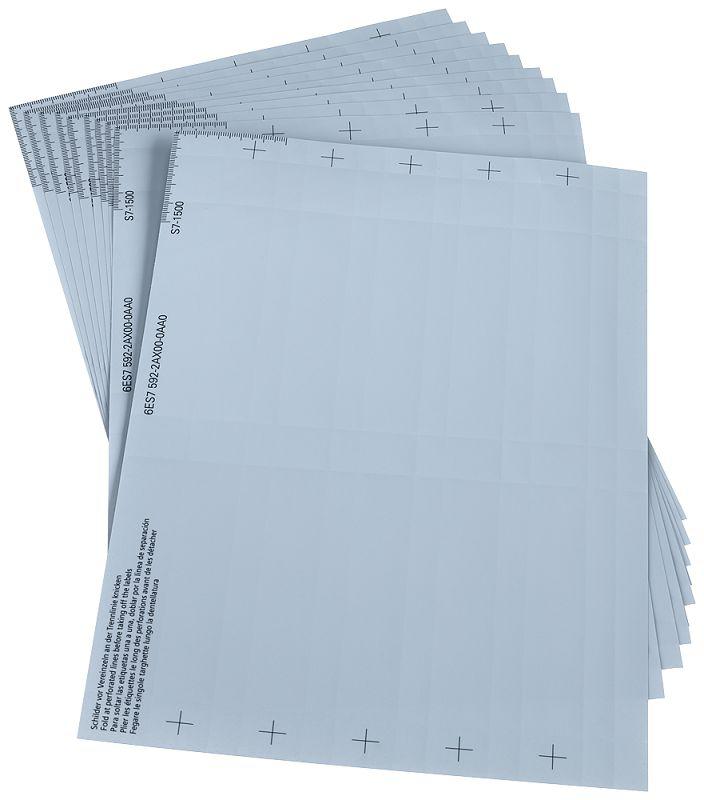 Siemens SIMATIC S7-1500 ET 200 Series Labeling Sheet for Use with S7-1500 modules