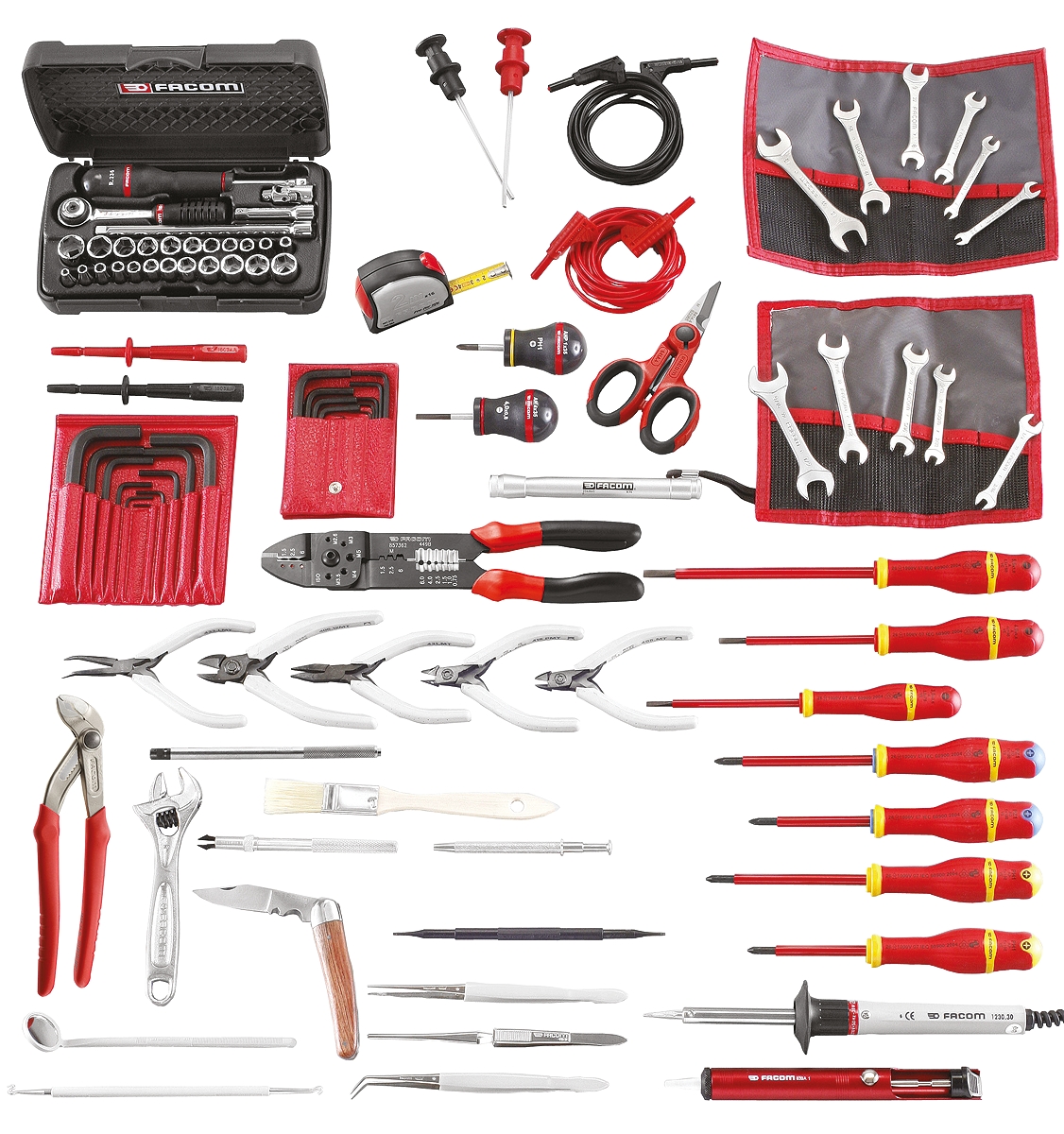 Facom 100 Piece Electrician Tool Kit with Case