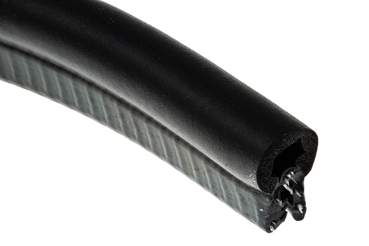 RS PRO Black EPDM  Edging Strip, 20m