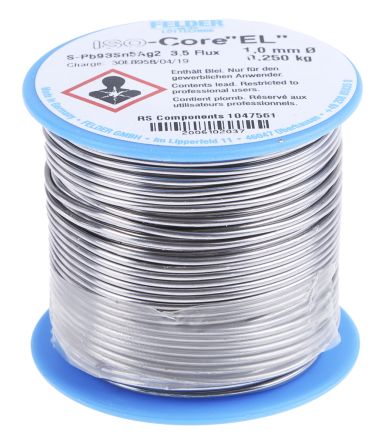 Felder Lottechnik Wire, 1mm Lead solder, 296°C Melting Point