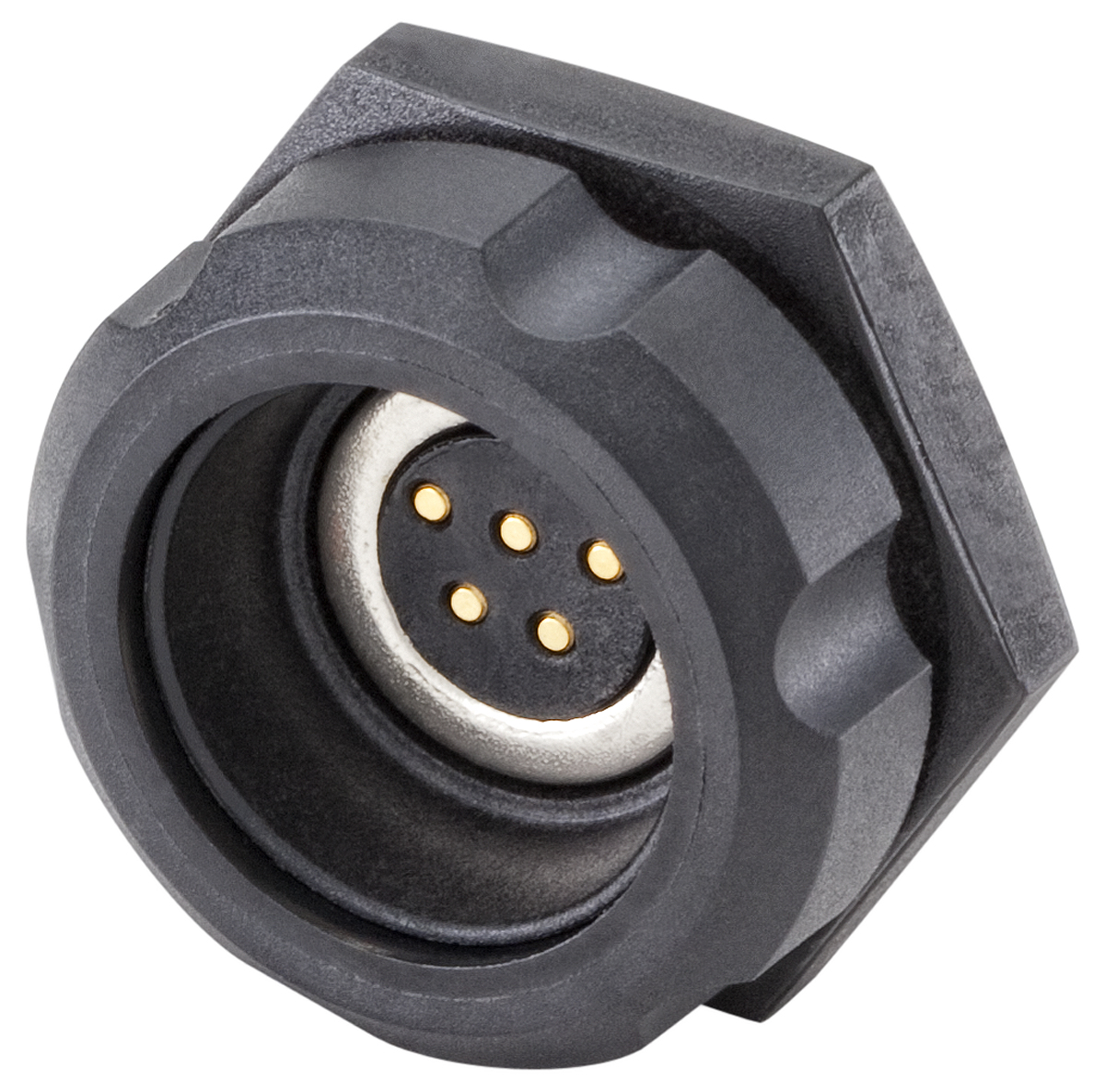 Rosenberger, RoDI Rosenberger Diagnostic Interface, Straight Panel Mount5 way Magnetic Connector, Brass Contact Female,