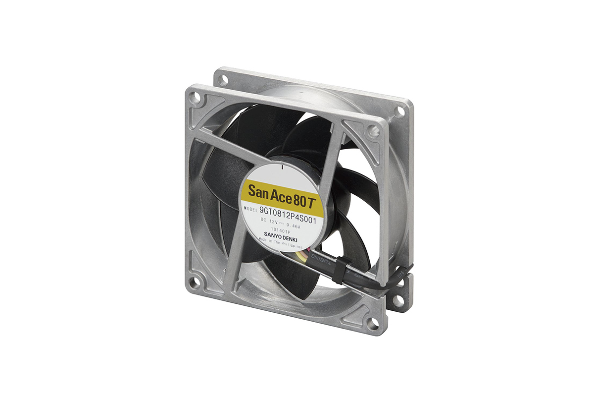 Sanyo Denki 9GT Series Axial Fan, 24 V dc, DC Operation, 1.86m³/min, 5.28W, 220mA Max, 80 x 80 x 25mm