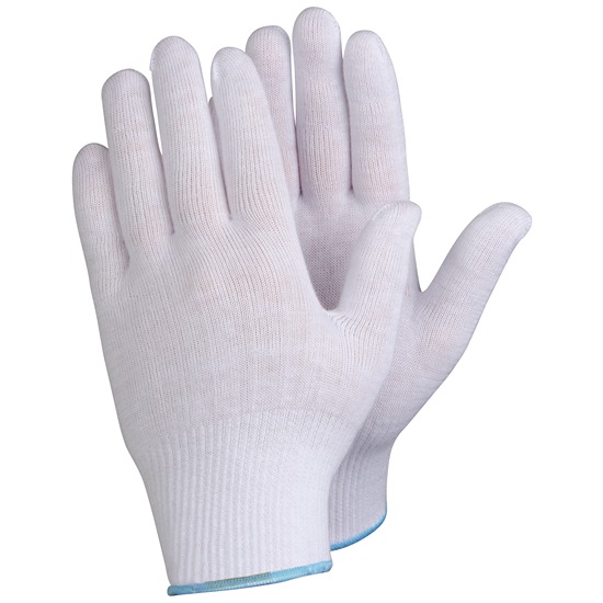 Tegera 919 White Cotton Work Gloves, Size 7