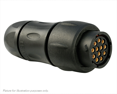 Souriau Sunbank by Eaton Circular Connector, 12 Contacts, In-Line, Standard Connector, Plug, Male, IP68, IP69K, UTS